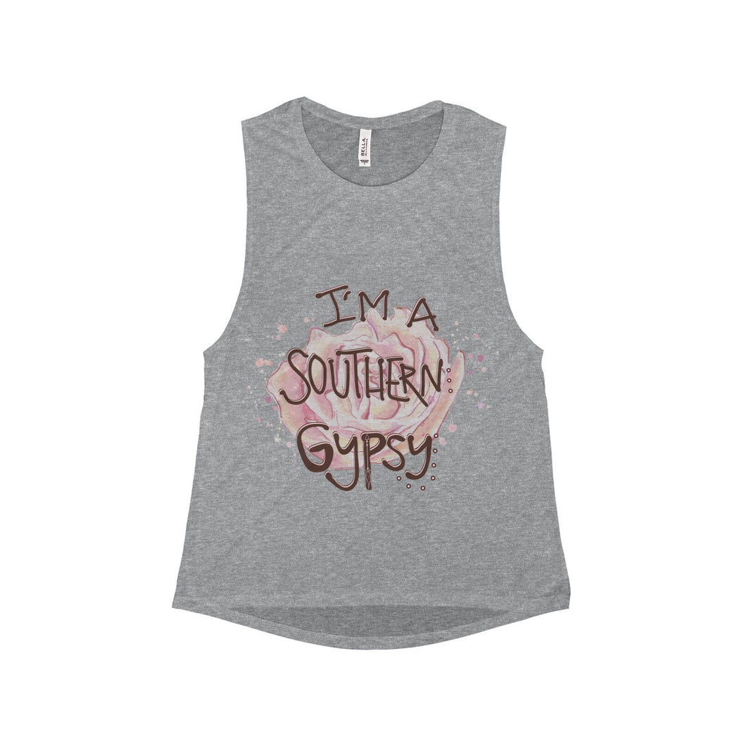 Southern Gypsy - Women's Flowy Scoop Muscle Tank